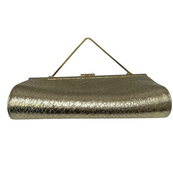 STEVE MADDEN Evening Bag Gold Tone with Chain Clutch Handbag - Picture 3 of 13